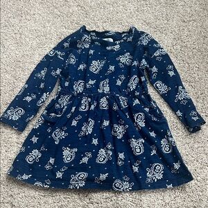 Gymboree Navy Blue Paisley Dress